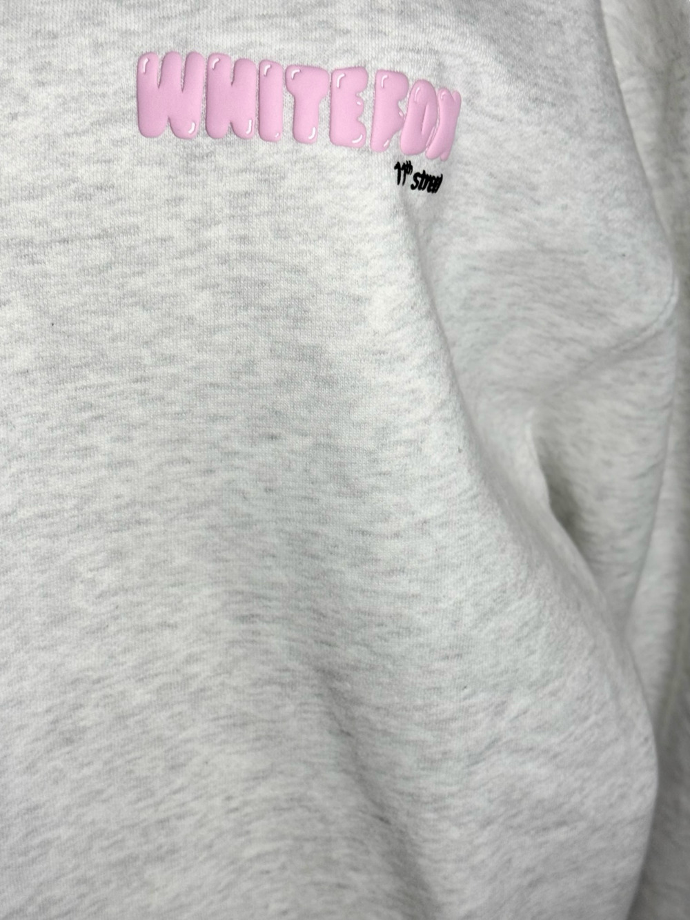 White Fox 11th Street Oversized Hoodie in Ash Grey - Picture 2 of 9